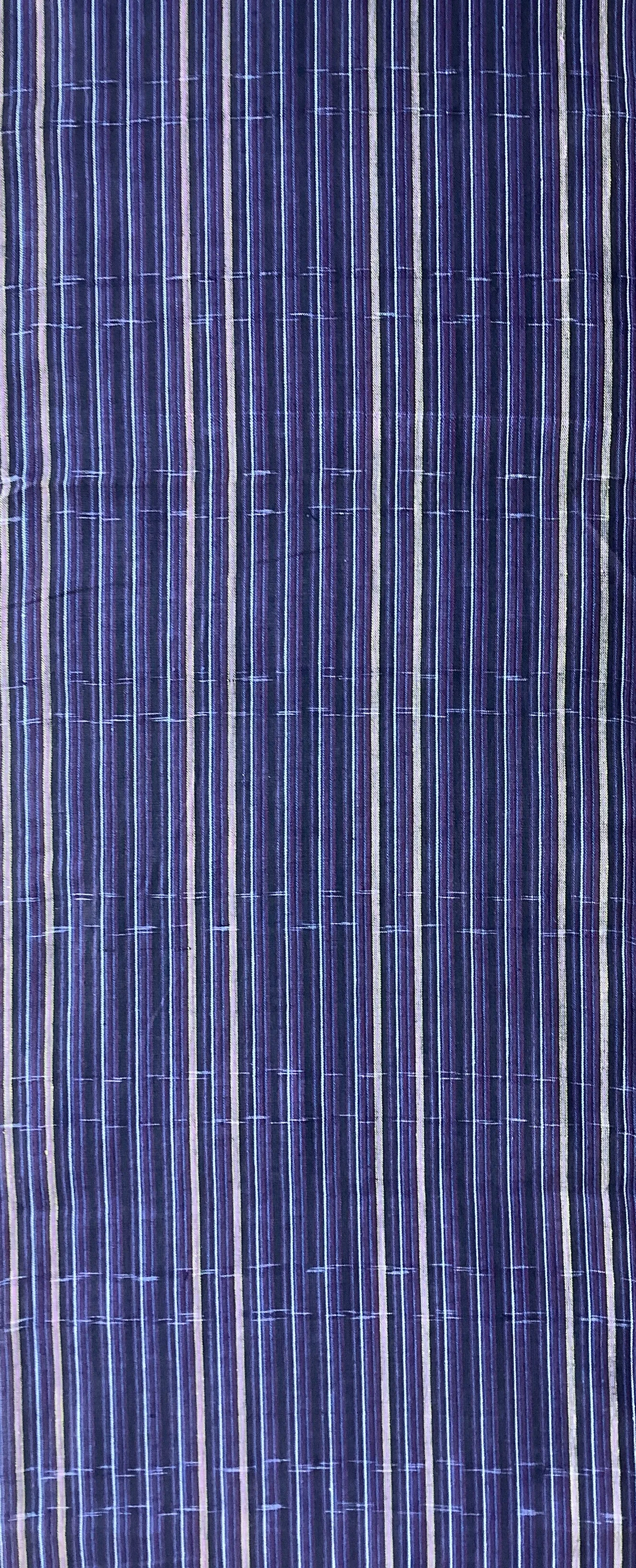 7647: 1930s-50s Japanese Deadstock Cotton Yukata Kimono fabric 55 in.Pc.