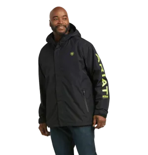 Ariat Men's Rebar Stormshell Logo Waterproof Black Jacket