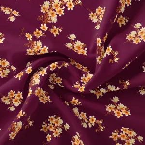Attractive Yellow Lily Floral Flower Digital Printed Fabric - Weightless