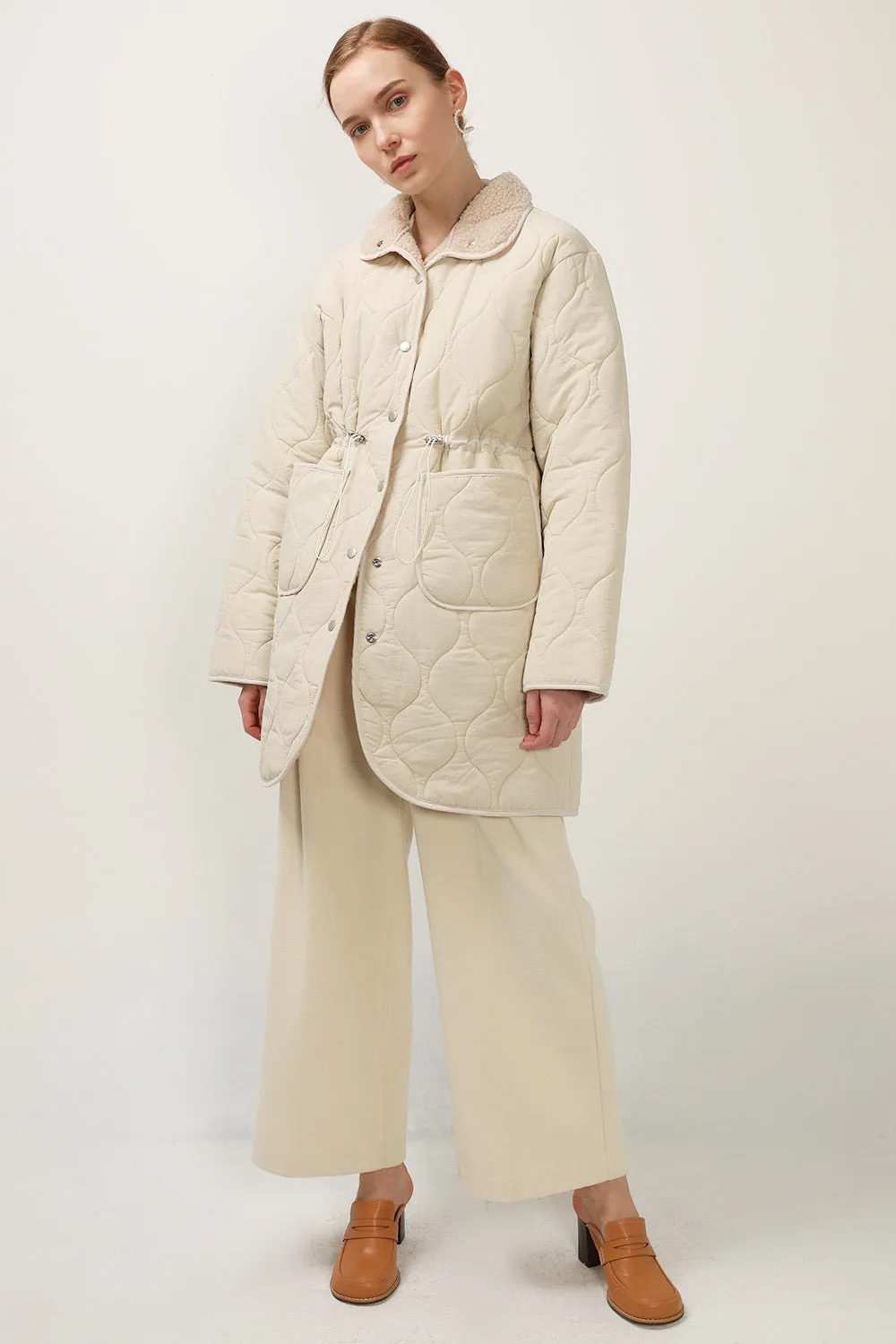 Blair Quilted Borg Coat