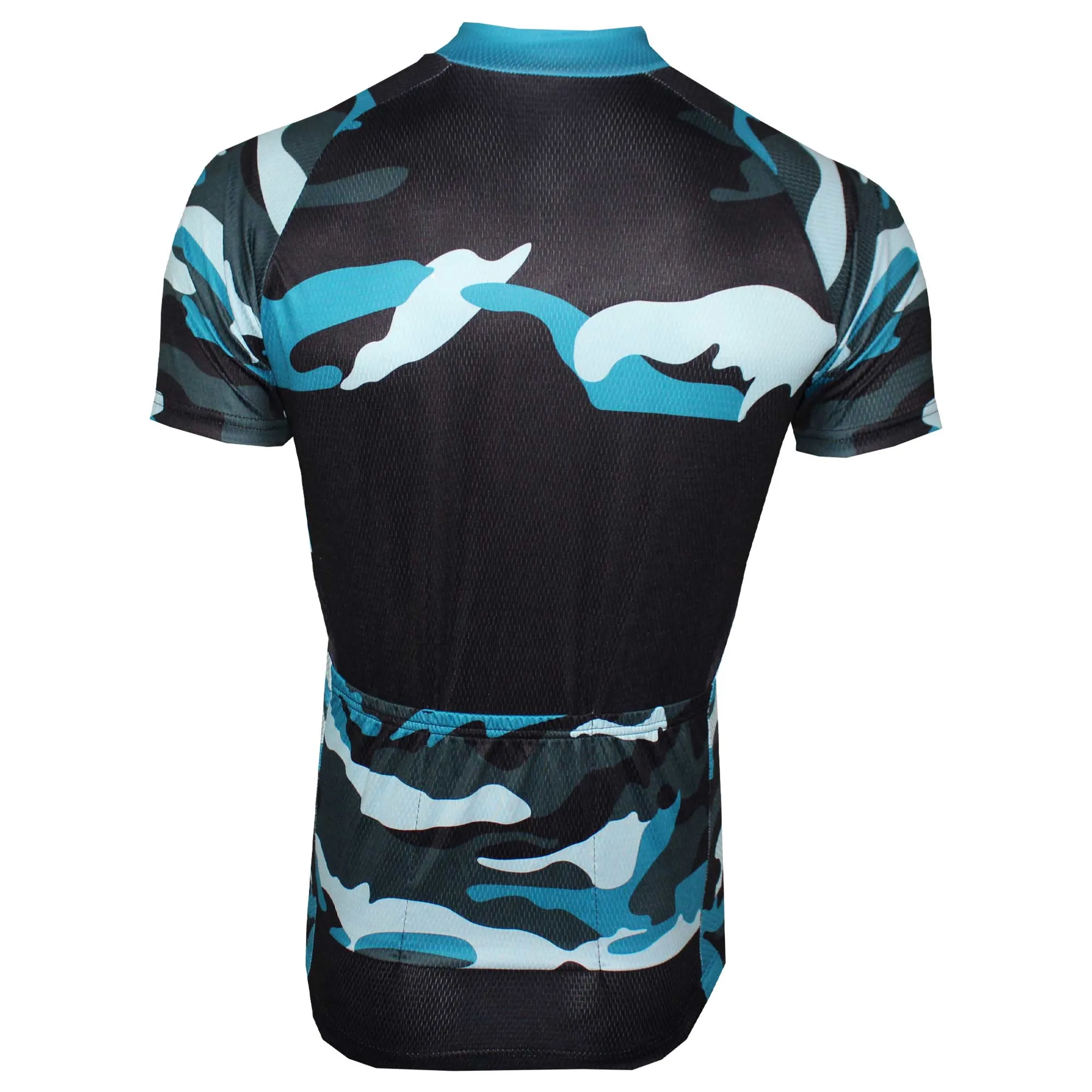 Blue Camouflage Cycling Jersey