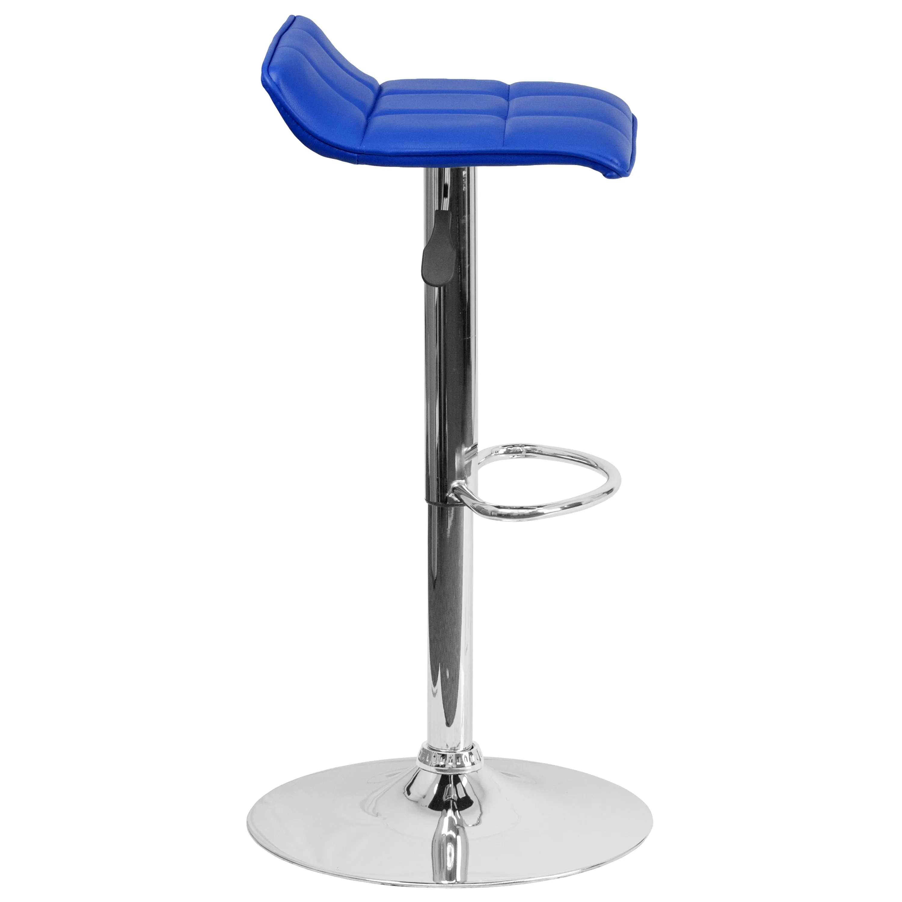 Blue Vinyl Barstool DS-801B-BL-GG