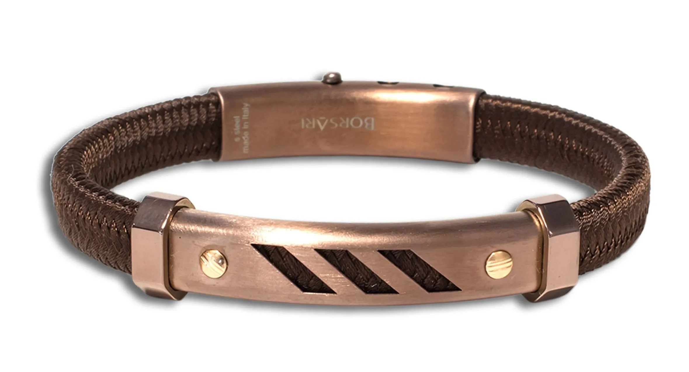 Borsari Brown Polyester Bracelet