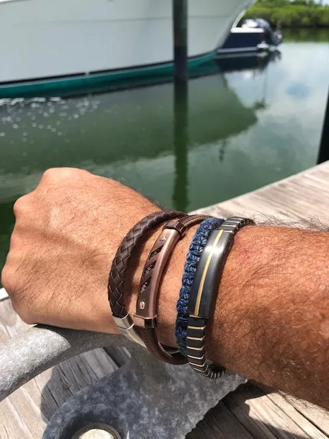 Borsari Brown Polyester Bracelet