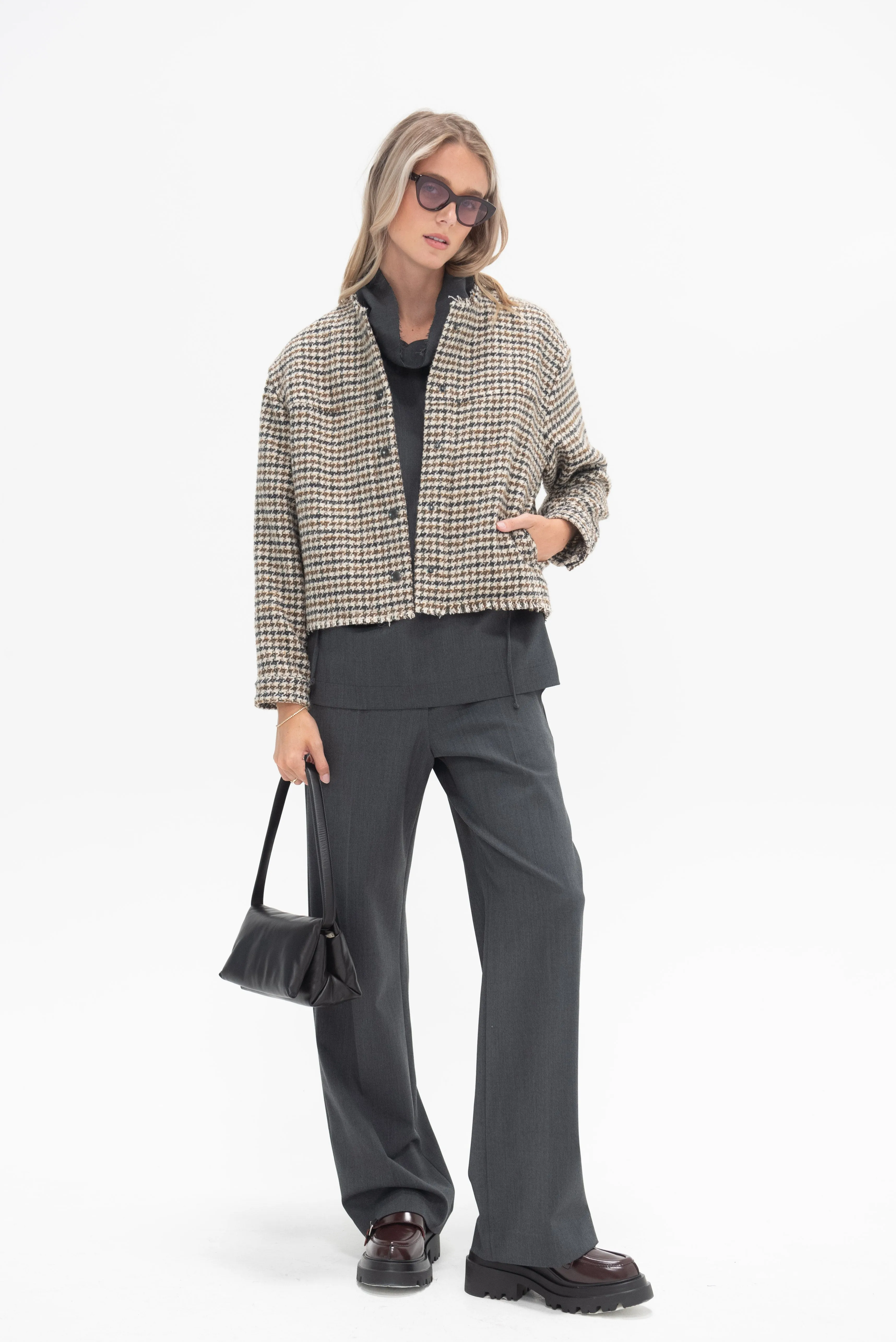 Cabanino Jacket, Natural/Navy/Brown
