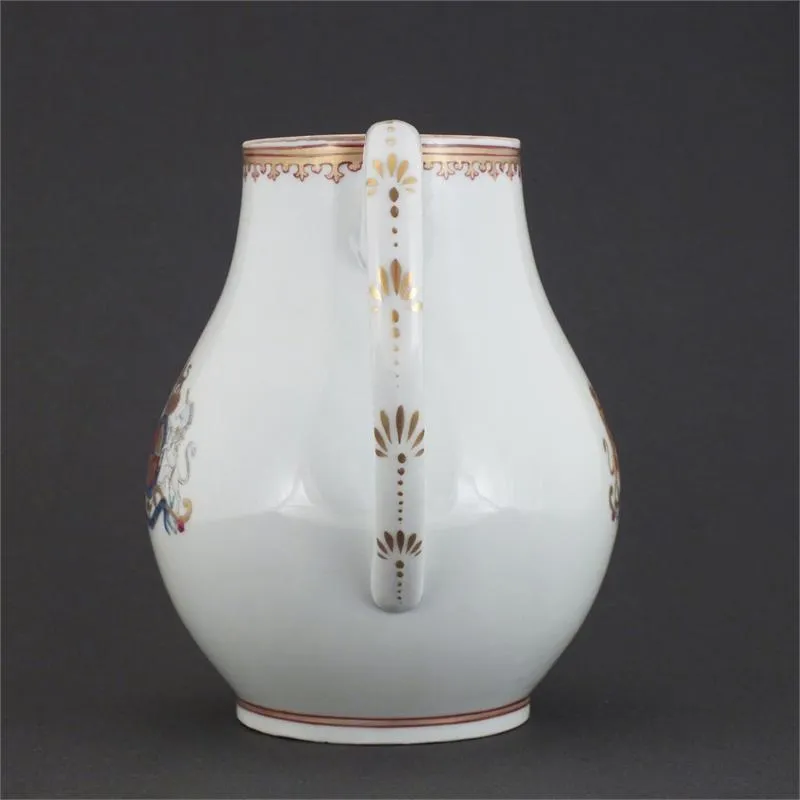 CHARMING AND FINE ENGLISH PATRIOTIC PORCELAIN PITCHER C.1780