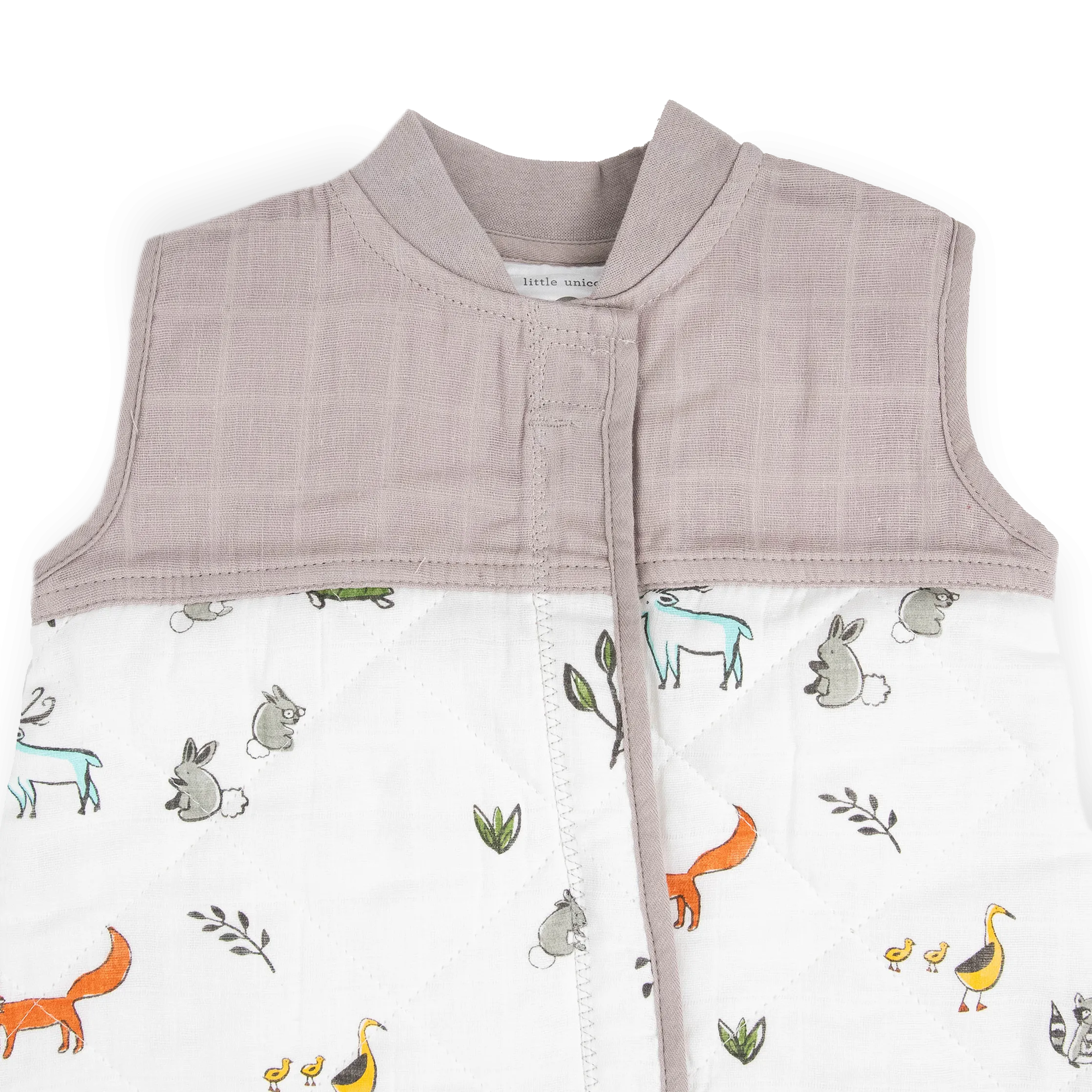 Cotton Muslin Quilted Sleep Bag - Forest Friends