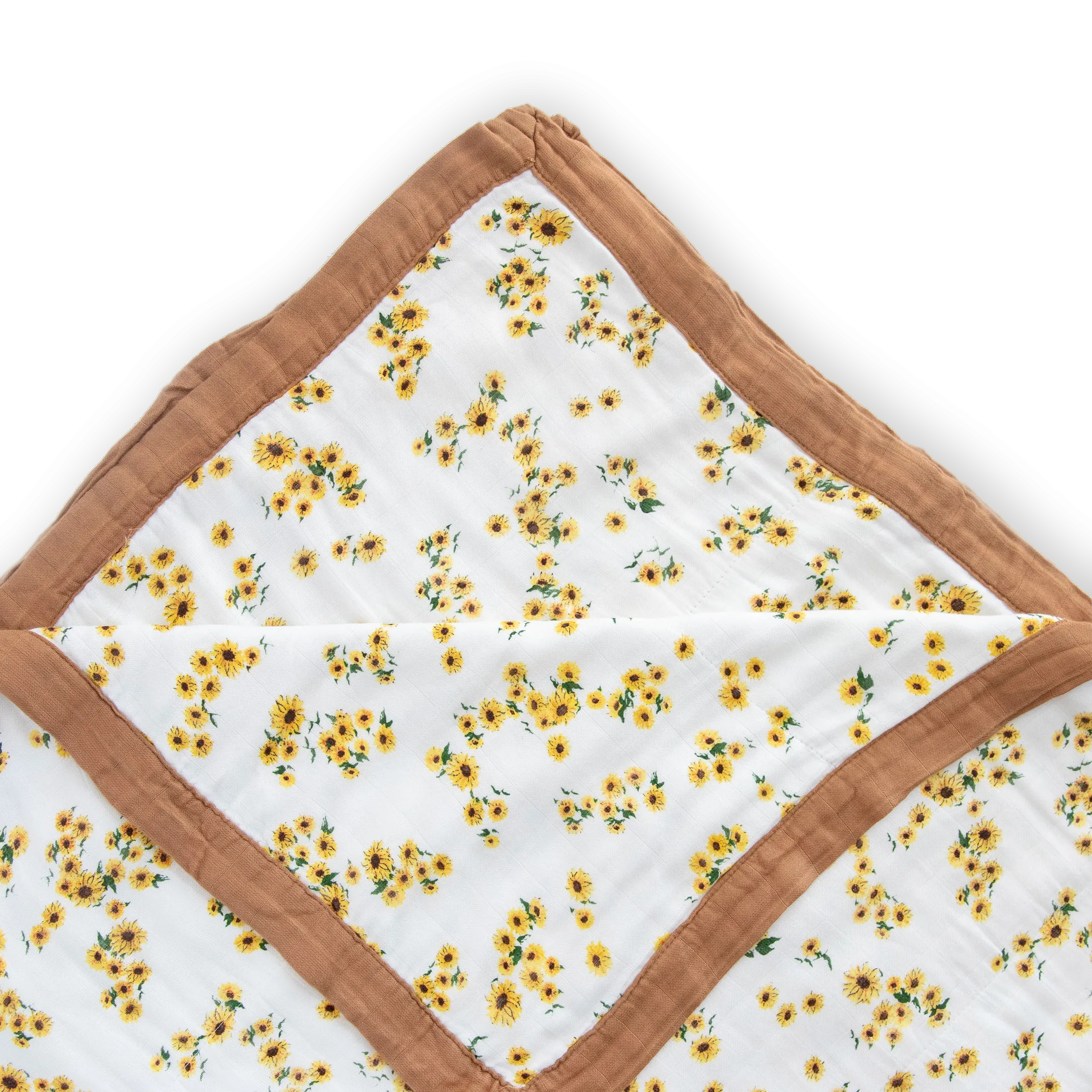 Deluxe Muslin Quilted Throw - Ditsy Sunflower