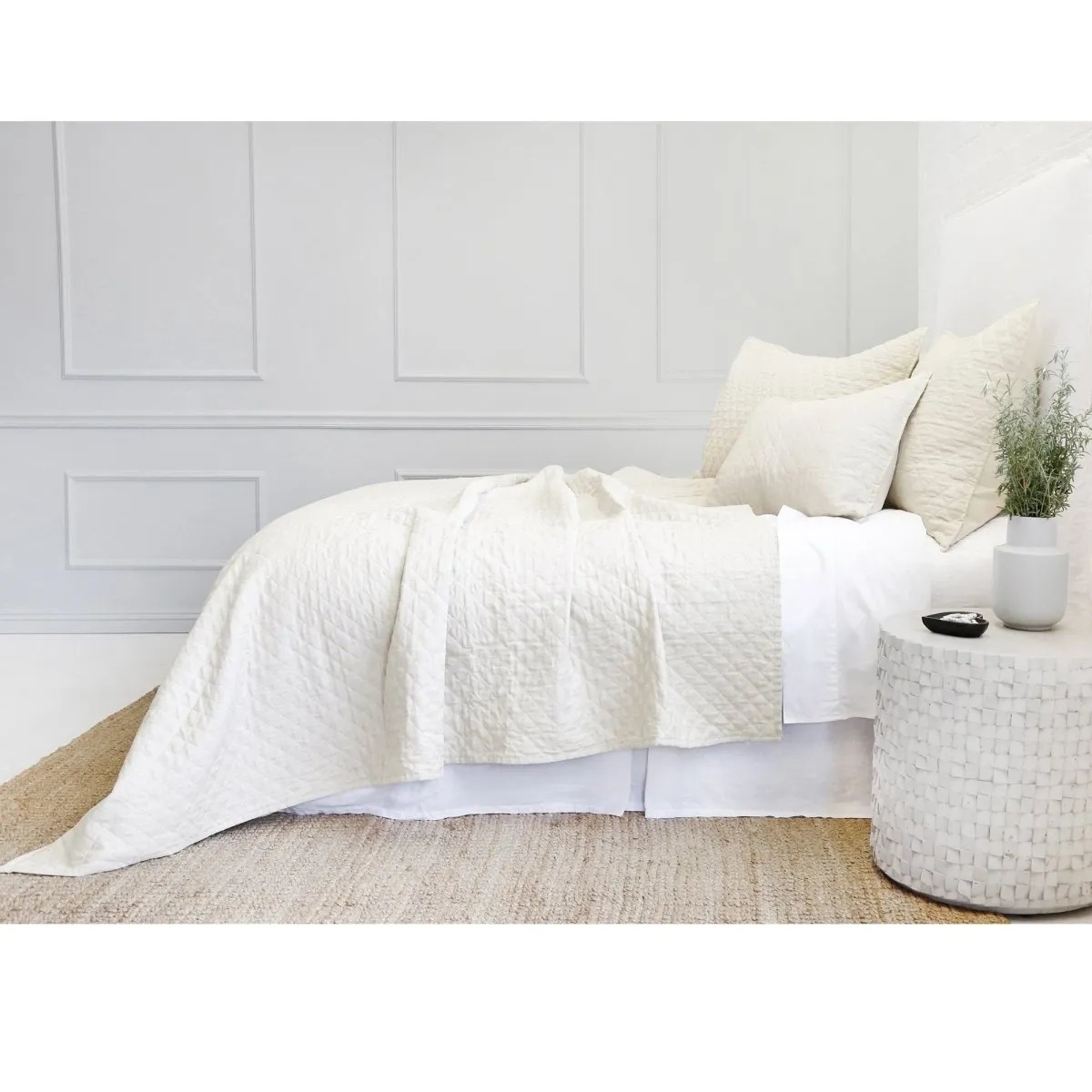 Hampton Cream Coverlets by Pom Pom at Home