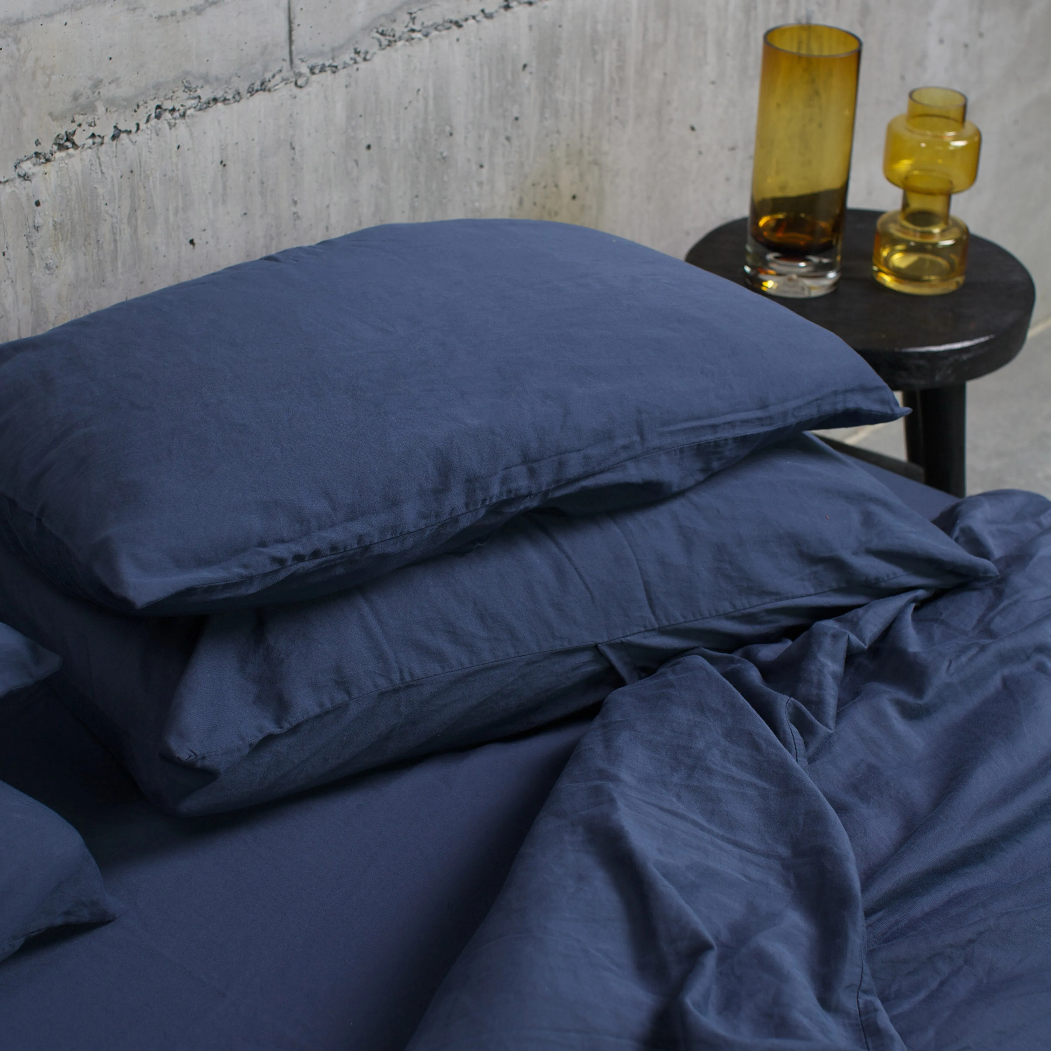 Hero Cotton Pillowcase Pair - Midnight Blue