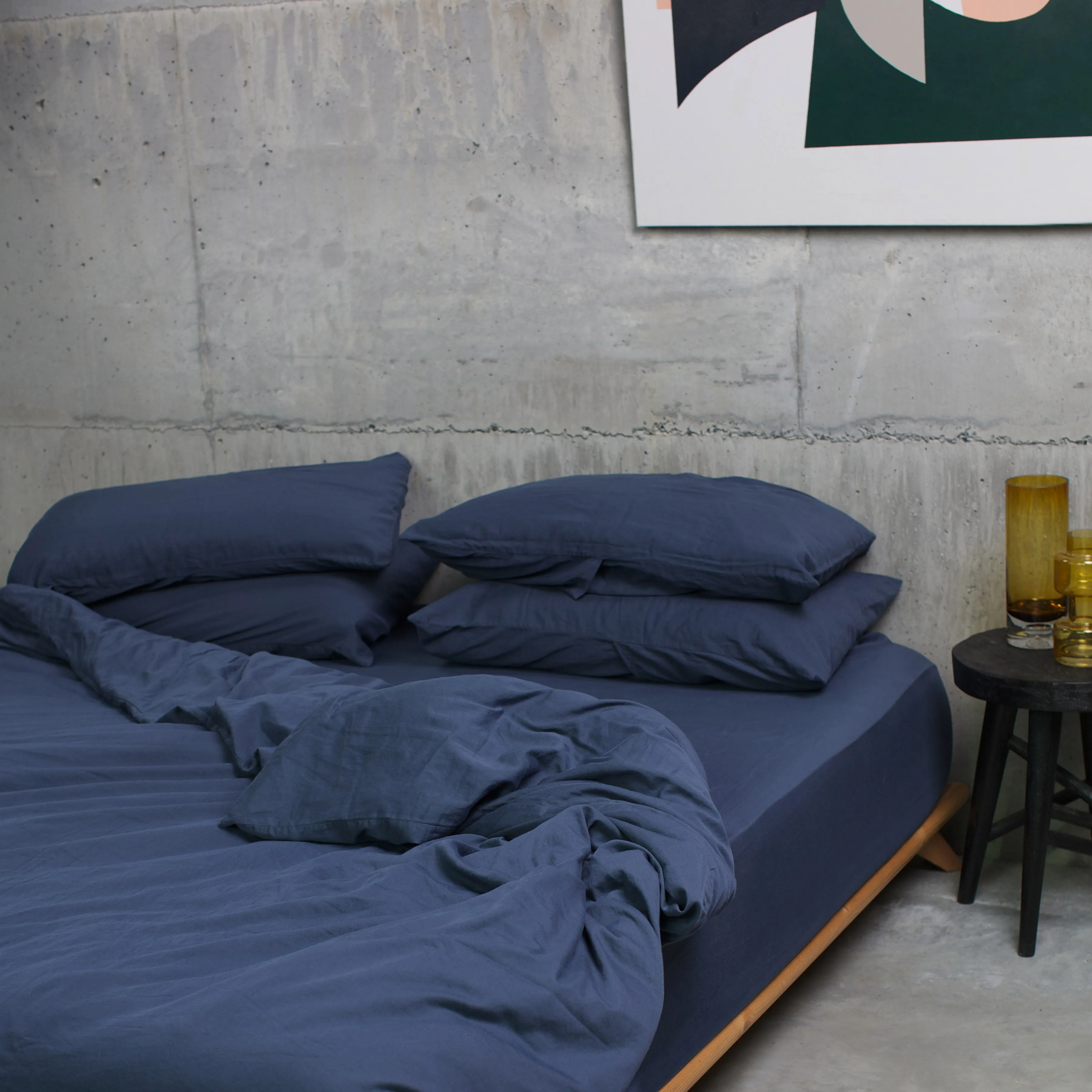 Hero Cotton Pillowcase Pair - Midnight Blue