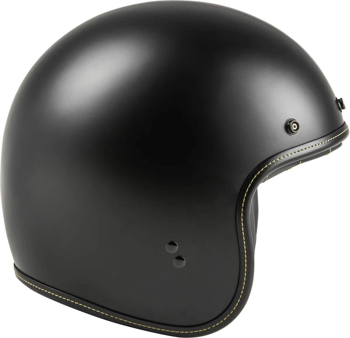 Highway 21 Matte Black .38 Retro Open Face 3/4 Helmet