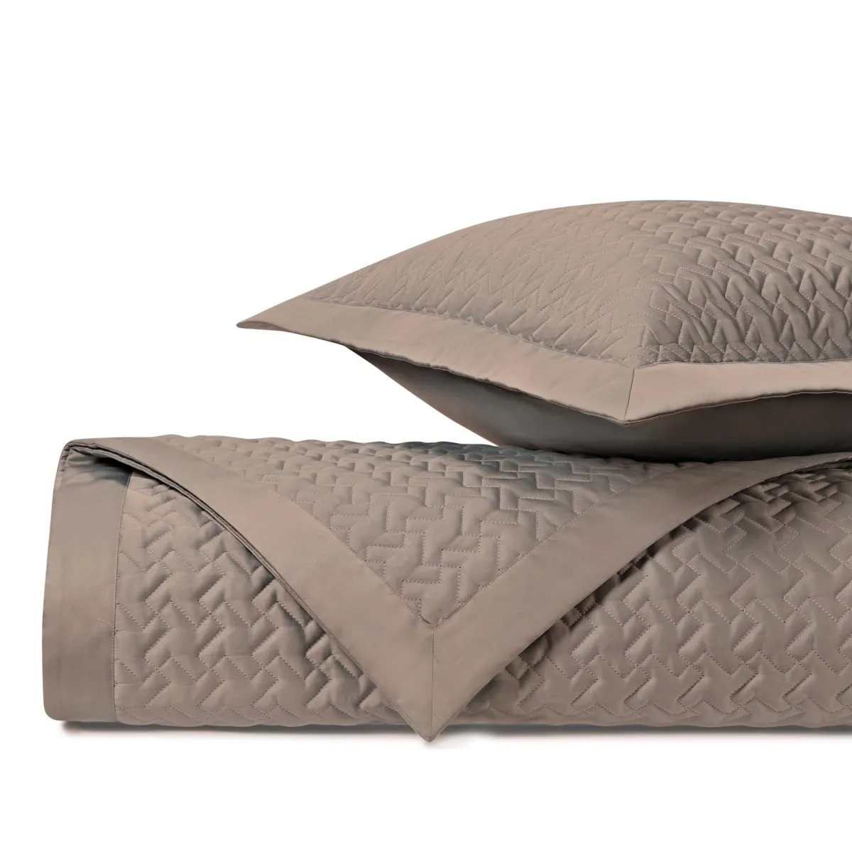 Houndstooth Quilted Mist Gray by Home Treasures