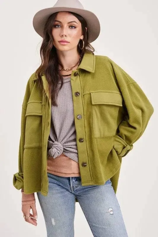 La miel long sleeved waffle top
