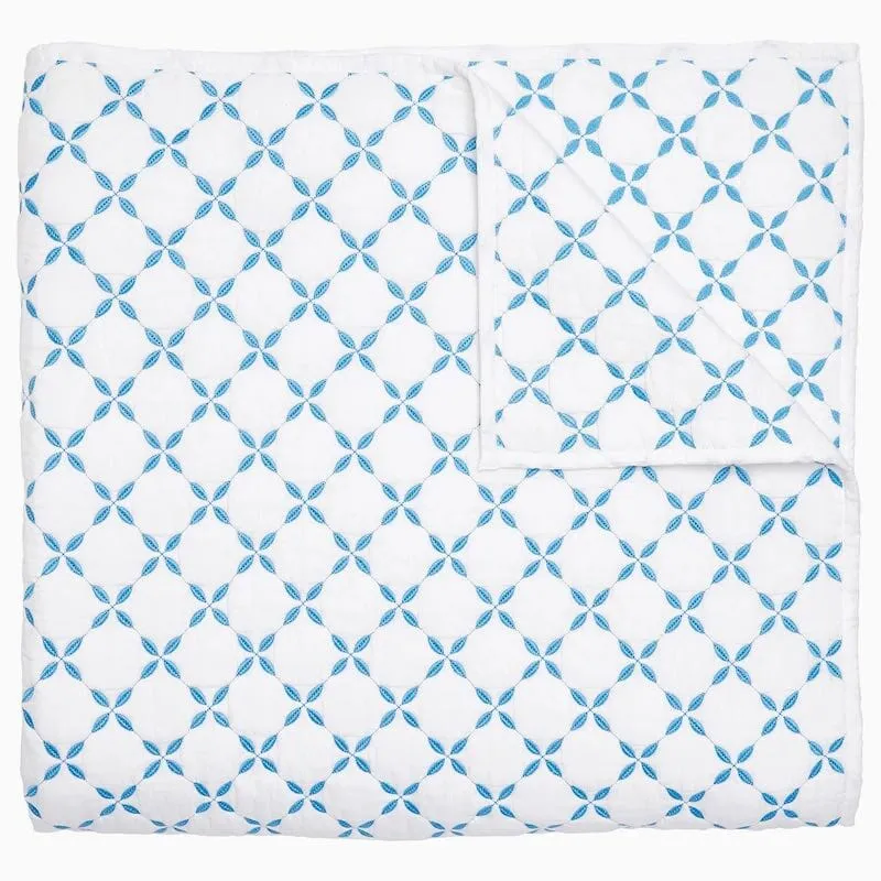 Layla Azure Blue Coverlets by John Robshaw