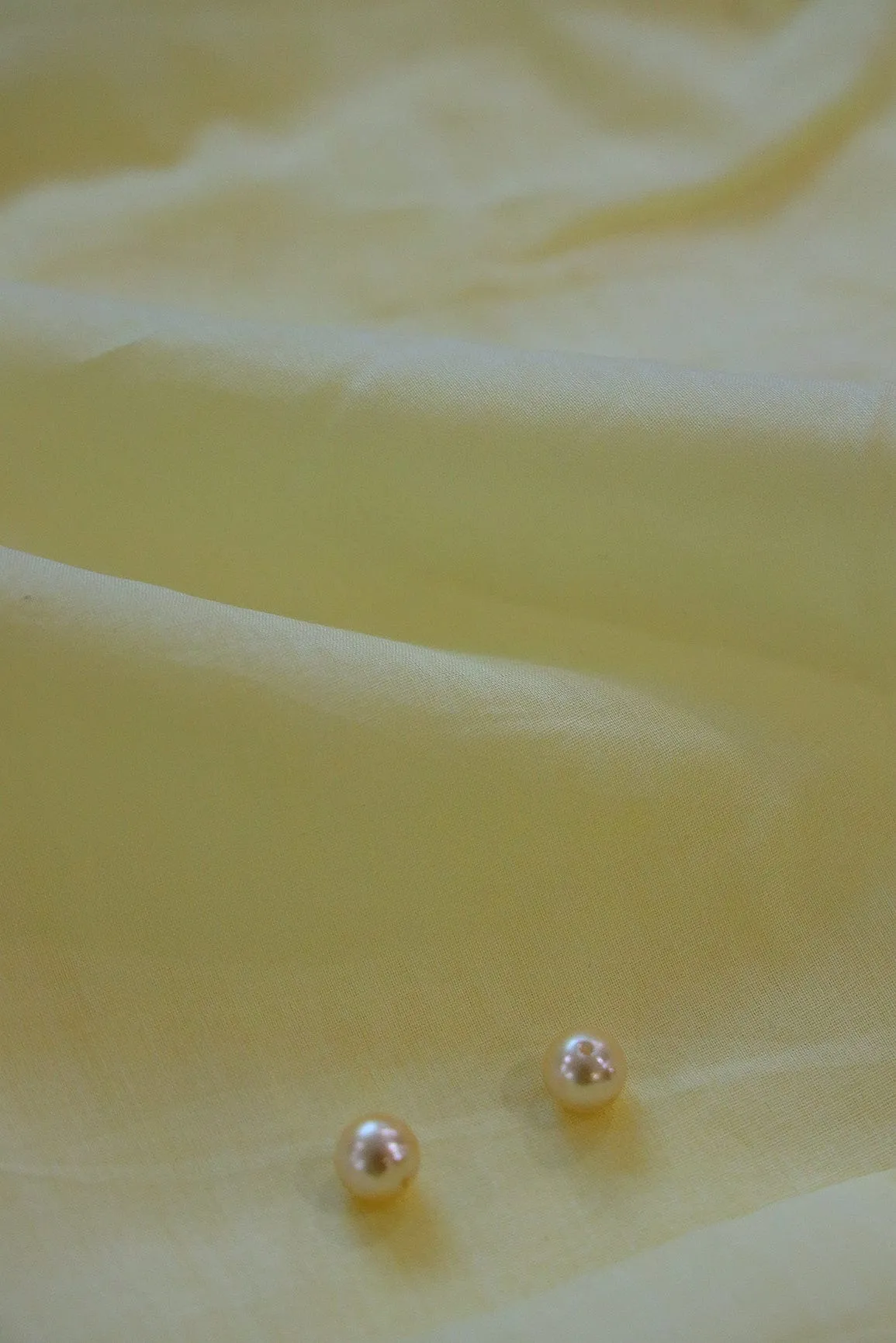 Light Lemon Lawn Cotton Fabric
