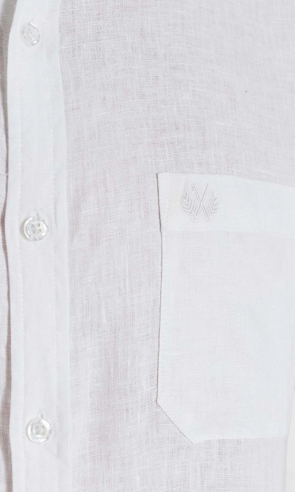 Linen Shirt Short Sleeve White