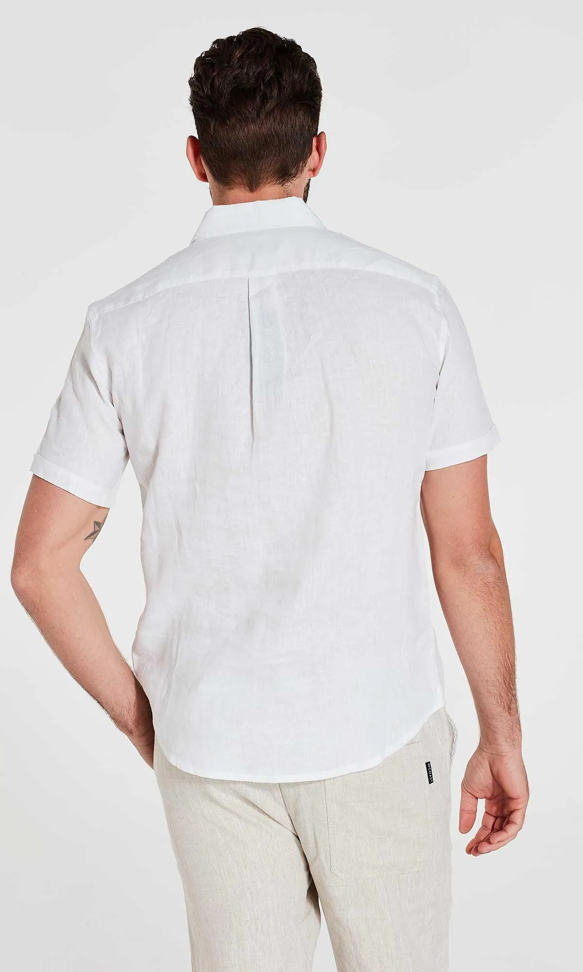 Linen Shirt Short Sleeve White