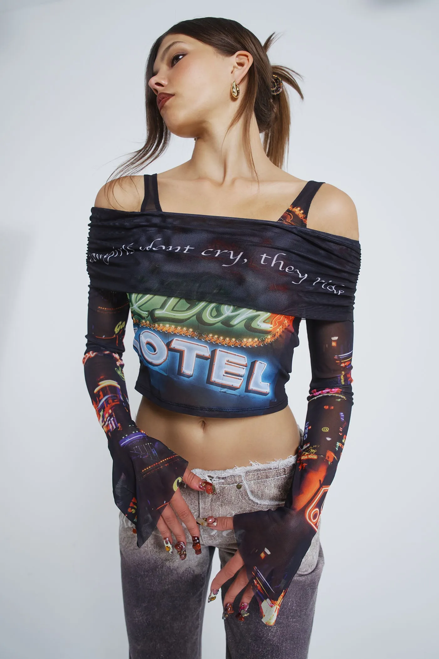 Meet At The Motel Mesh Detachable Top
