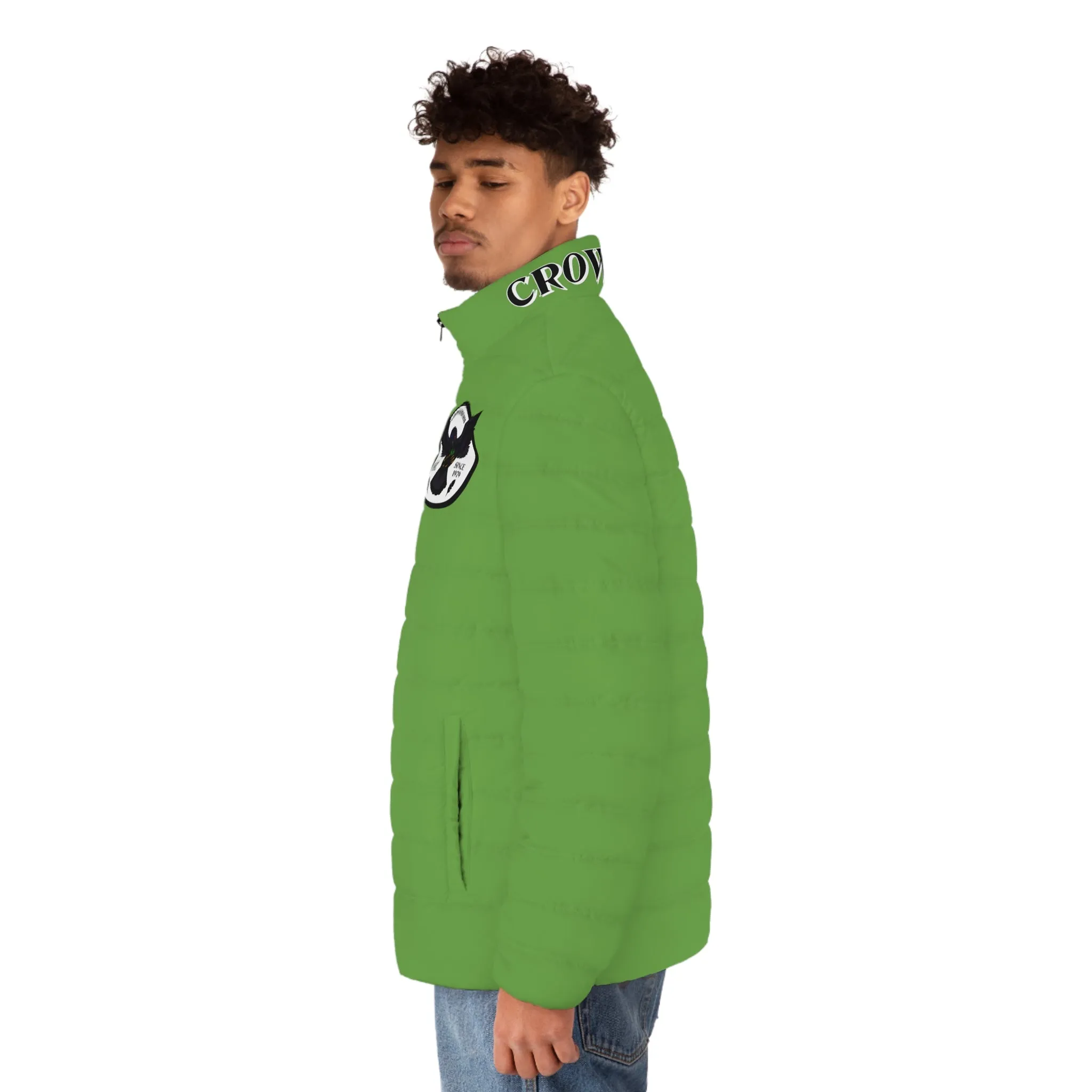 Men's CROWGODSHI Puffer Jacket, LIGHT GREEN