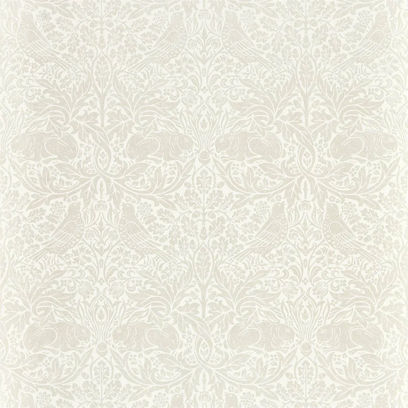 Morris & Co Pure Brer Rabbit White Clover Wallpaper