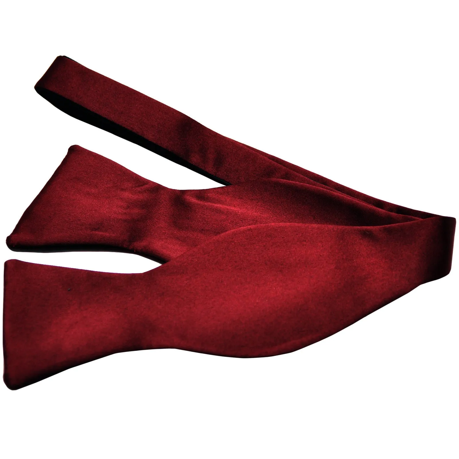 New Men's 100% Polyester Solid Formal Self-tied Bow Tie Only