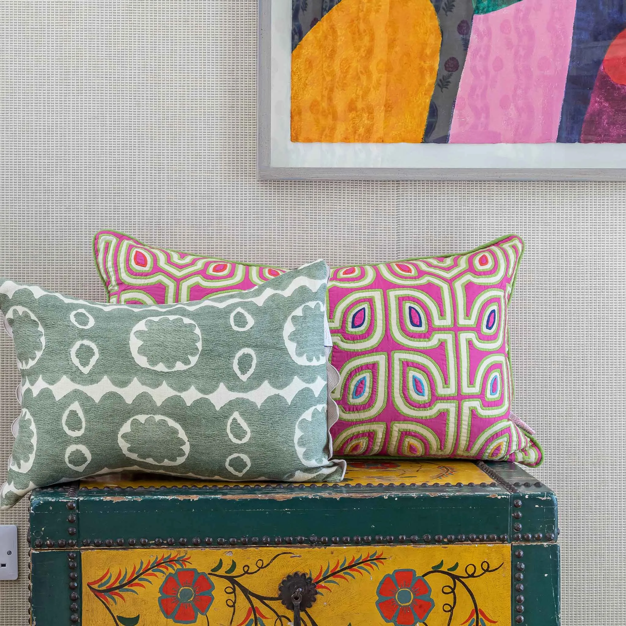 Osborne Green Oblong Cushion
