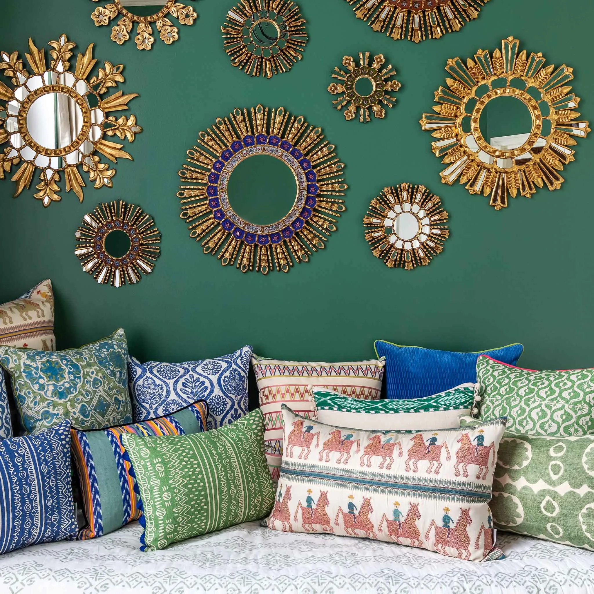 Osborne Green Oblong Cushion