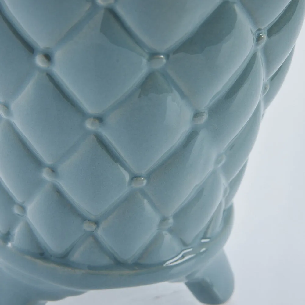 Precious flower pot Ø16 H18 
light blue