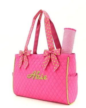 QSD2703 Quilted Solid Diaper Bag