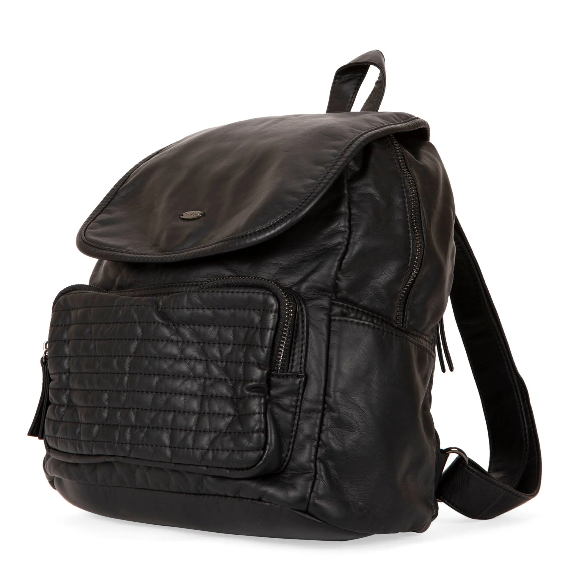 Quilted Flap Backpack