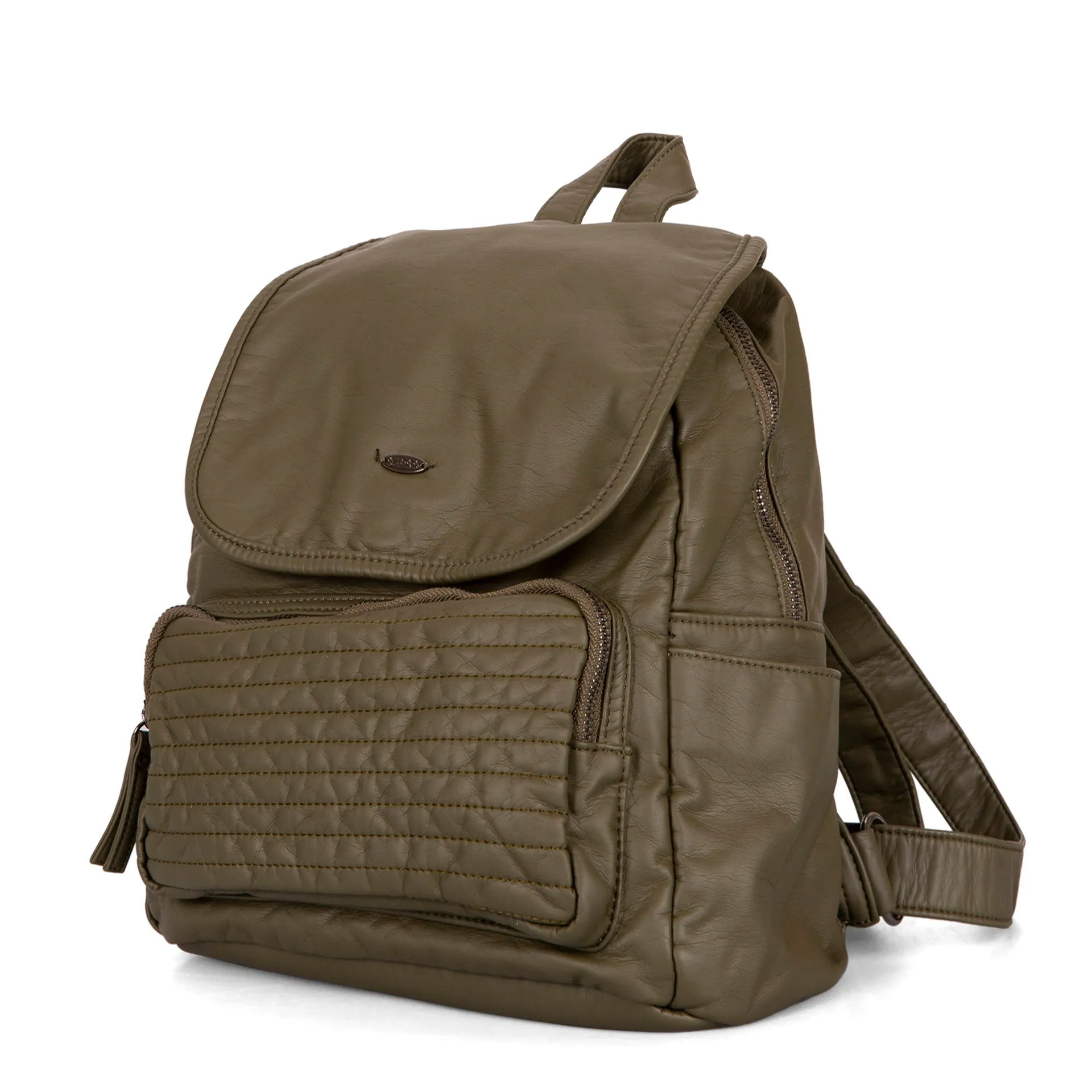 Quilted Flap Backpack
