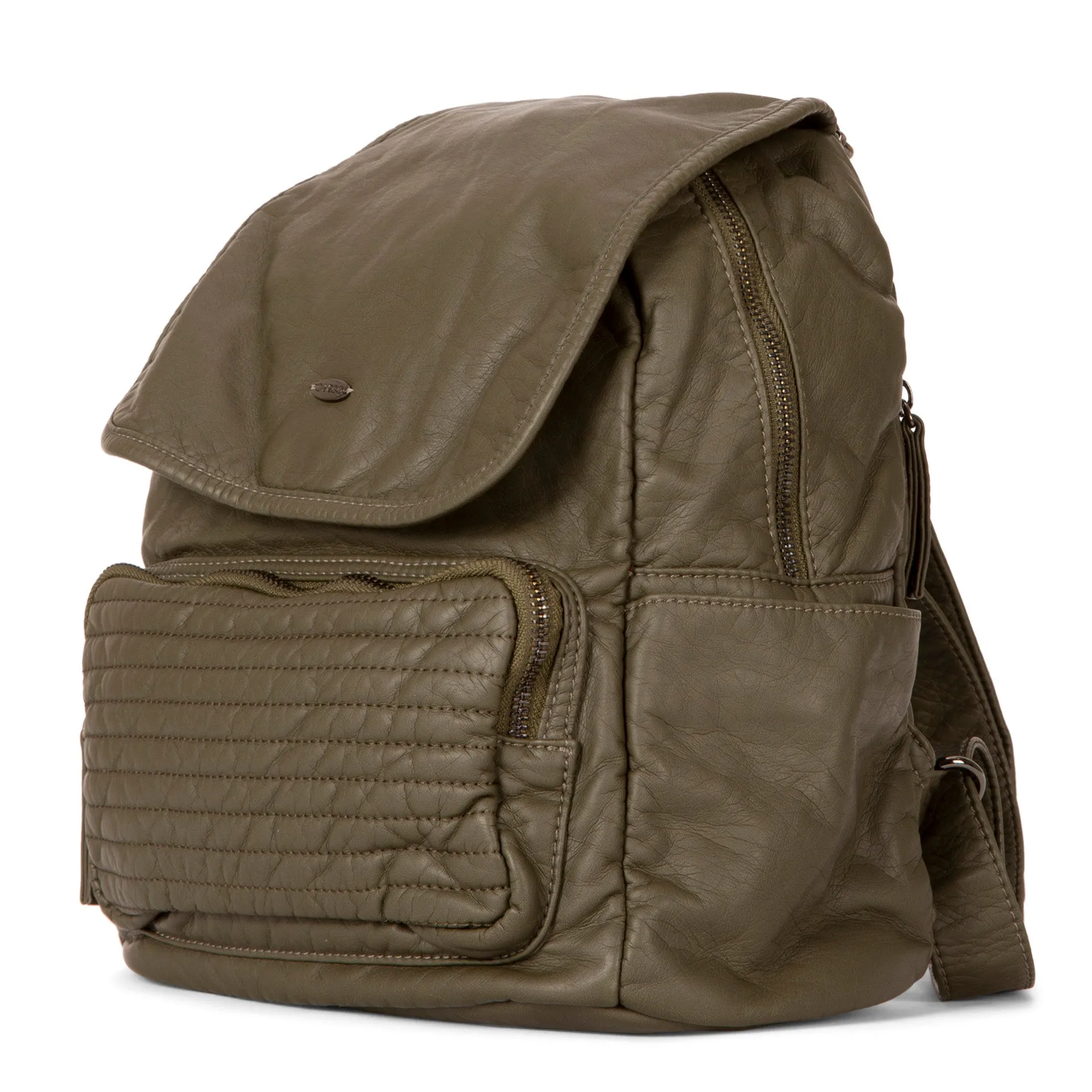 Quilted Flap Backpack