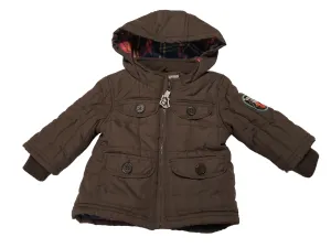 Rocha Little Rocha Brown Padded Coat with Hood Baby - Boys 3-6m