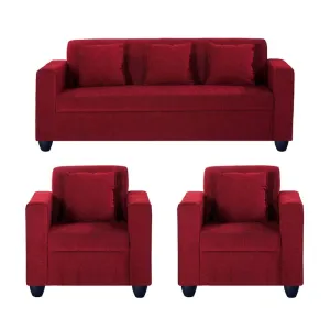 Ryan 5 Seater Fabric Sofa For Living Room ( 3 1 1, Red)