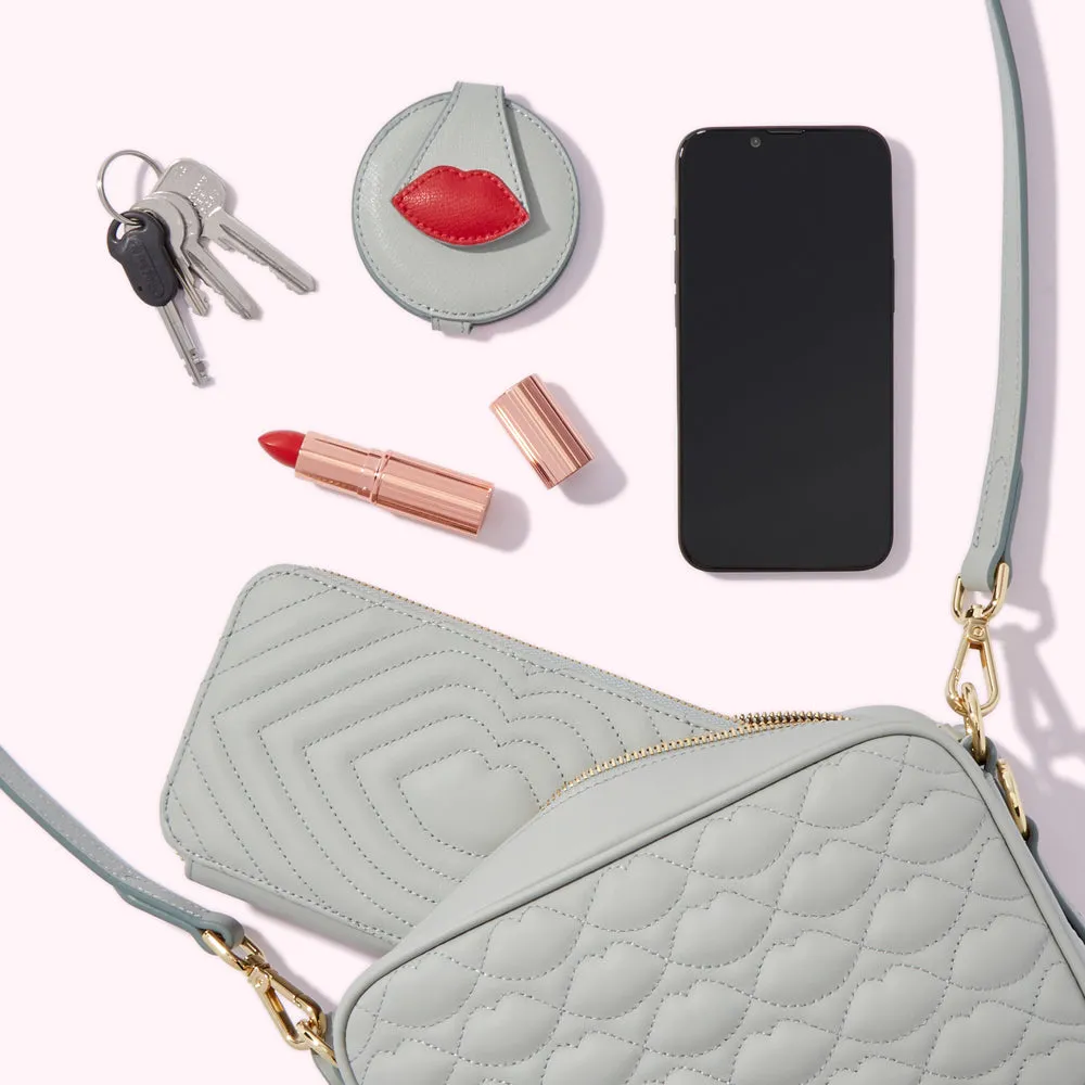 SHAGREEN QUILTED LIP ASHLEY LEATHER CROSSBODY BAG