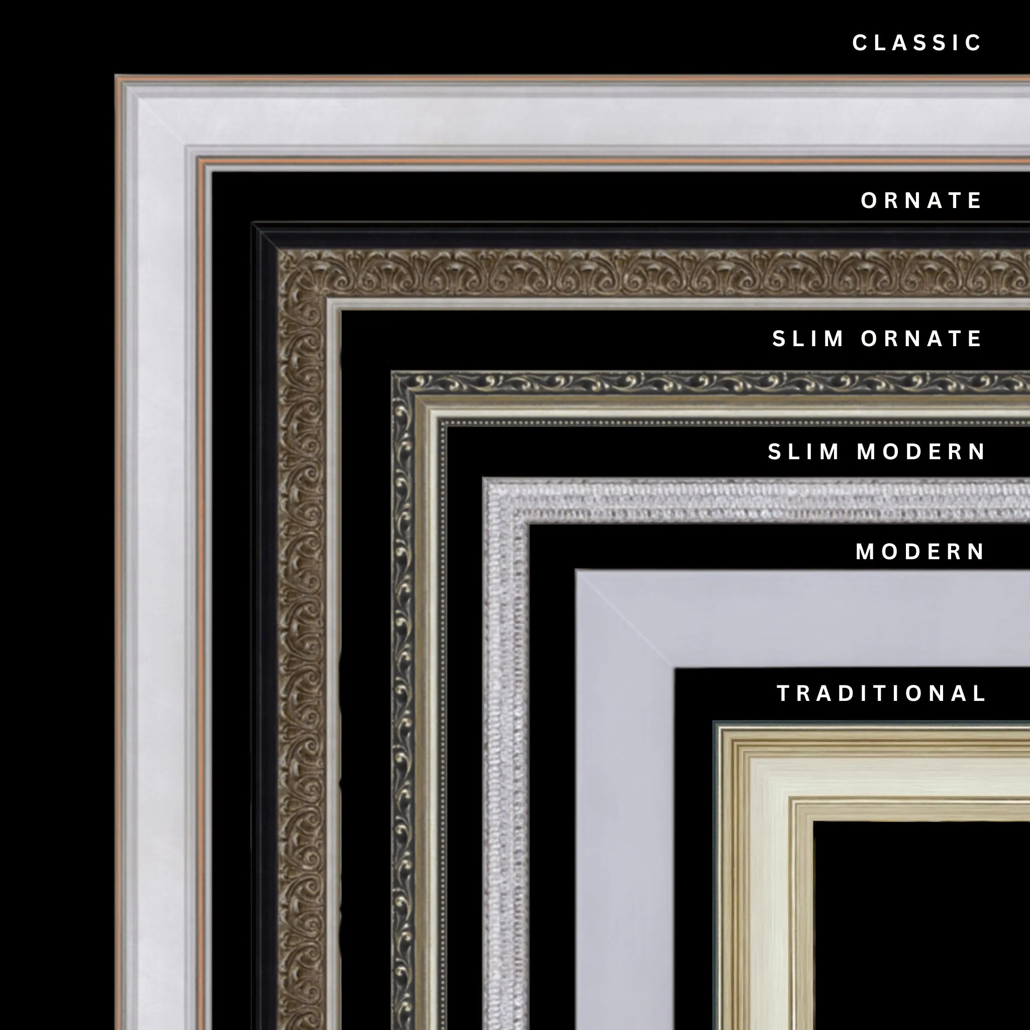 Silver 43x45 Picture Frame Ornate Traditional Classic Antique