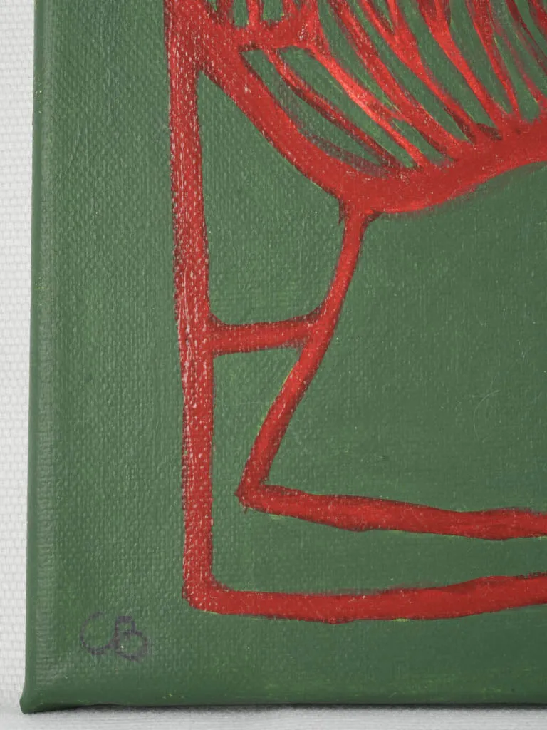 Small portrait of a red chair - Caroline Beauzon 8¾" x 5½"