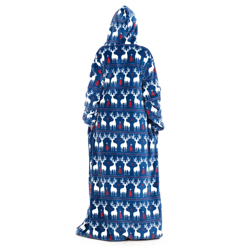 Snuggs Wearable Blanket Monk Dark blue Christmas