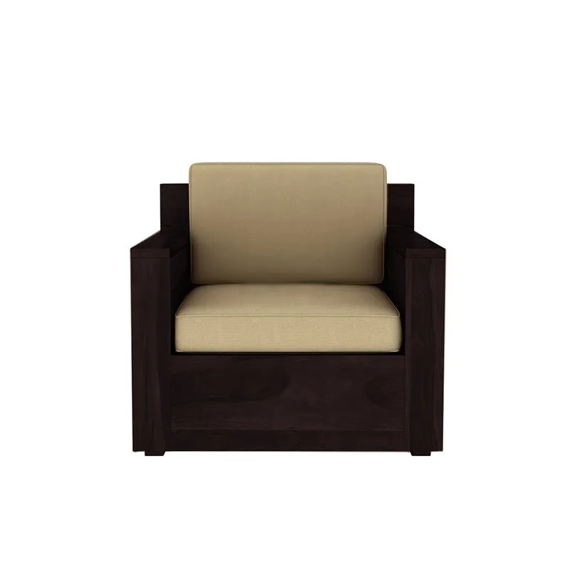 Torque India Marylin 1 Seater Wooden Sofa For Living Room | 1 Seater Wooden Sofa