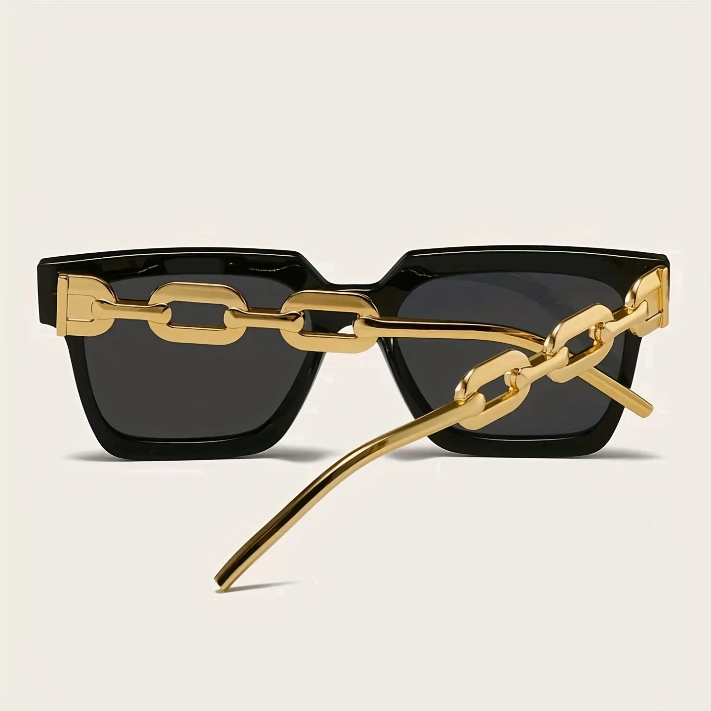 Travelready Vintage UV Square Sunglasses with Chain Shaped Temple