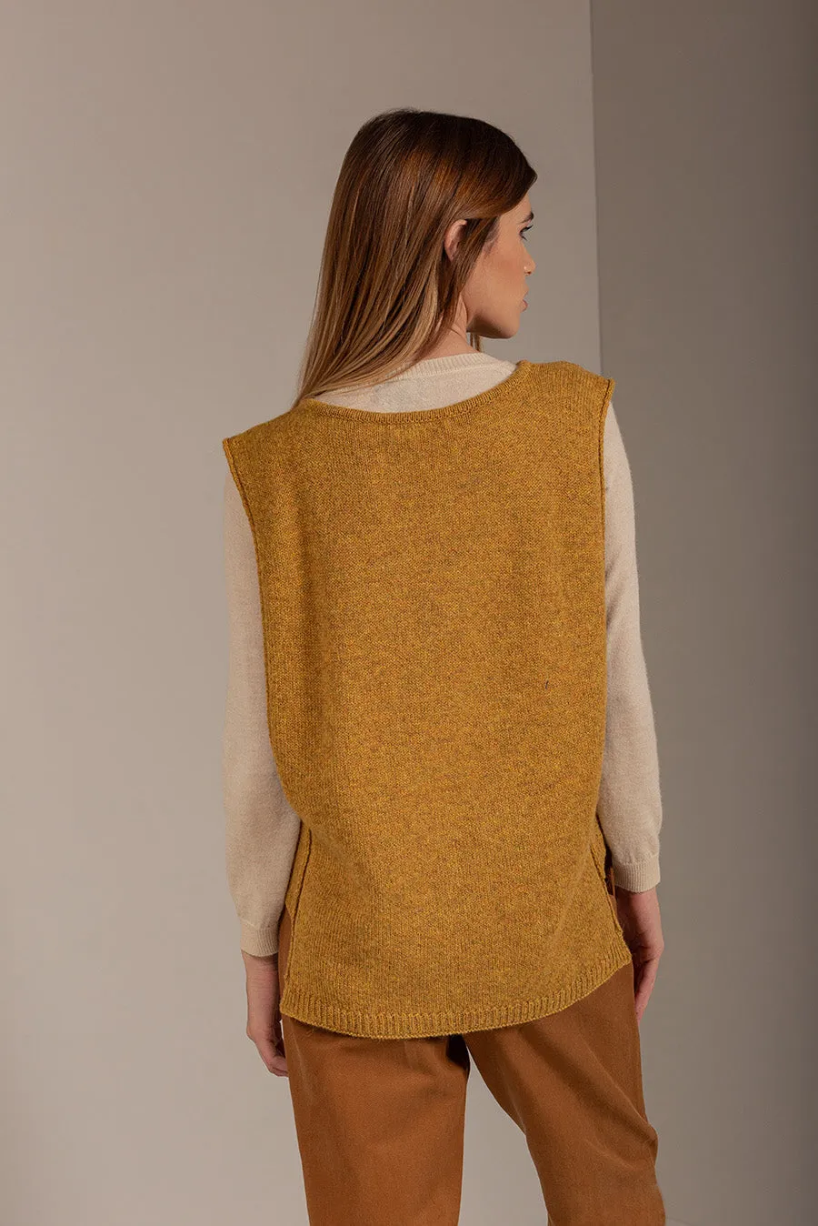 Udda Vest Baby Alpaca Color Oropel