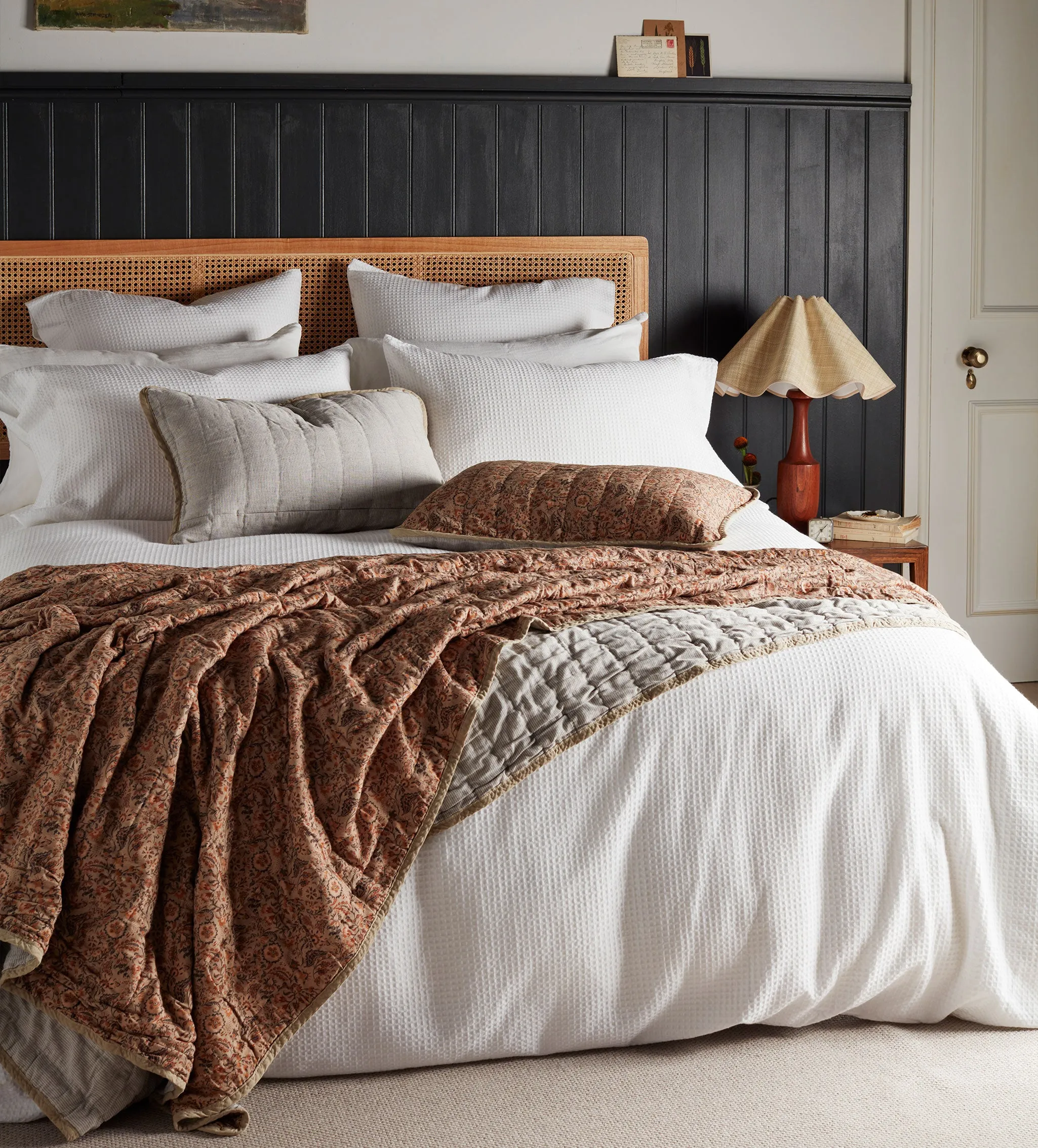 White Waffle 100% Cotton Bed Linen