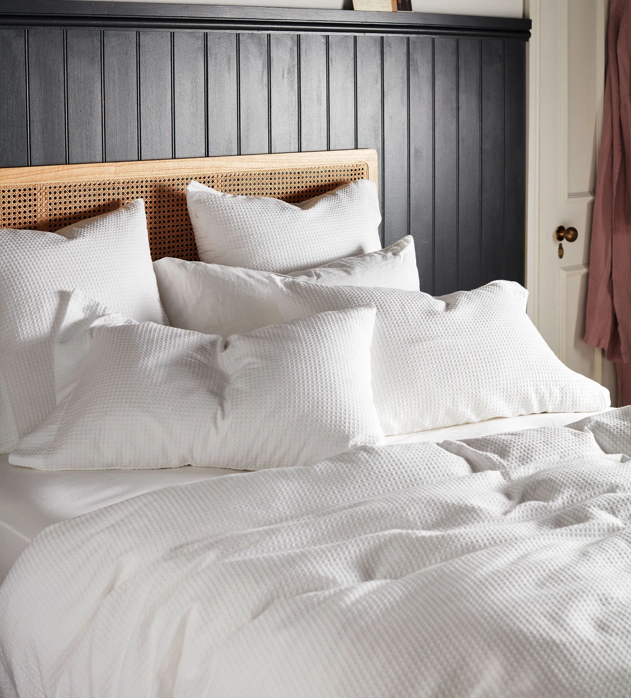 White Waffle 100% Cotton Bed Linen