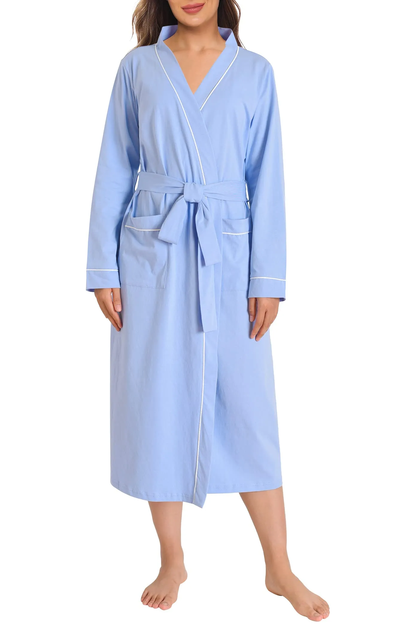 Women's Cotton Kimono Robe Long Bathrobe